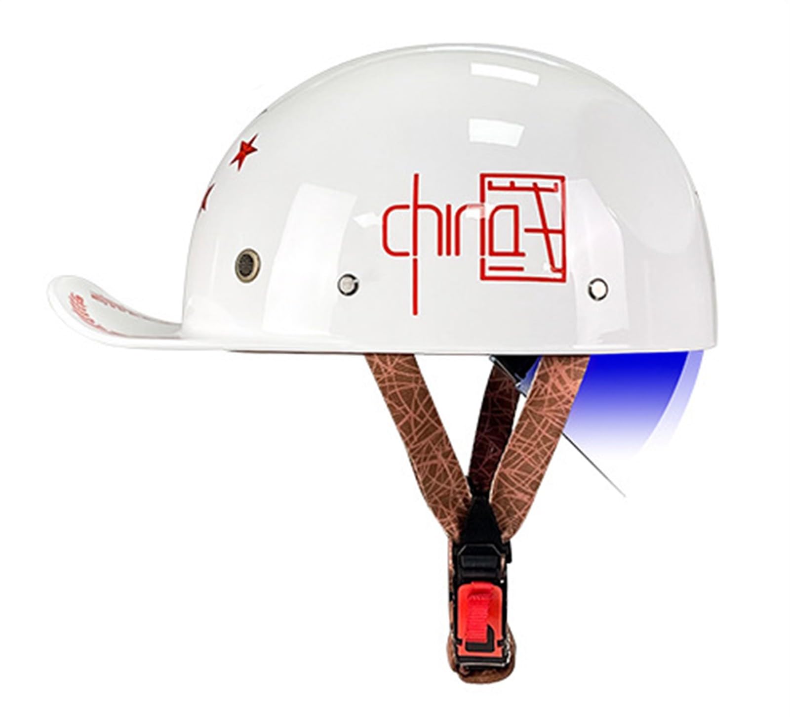 ZHXIANG Motorrad-Jethelm,Baseball-Cap-Helm,DOT/ECE-geprüft,Halbhelm im Deutschen Stil,Cooler Cruiser-Helm,für Männer und Frauen I,XL=61-62CM von ZHXIANG