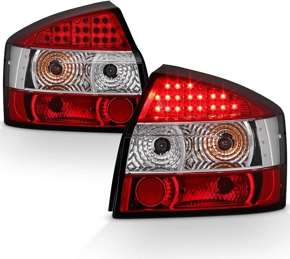 Autorücklichter für Audi A4 2001-2004, sodass der häufige Austausch der Rücklichter entfällt,Red A Pair von ZHXYBF66