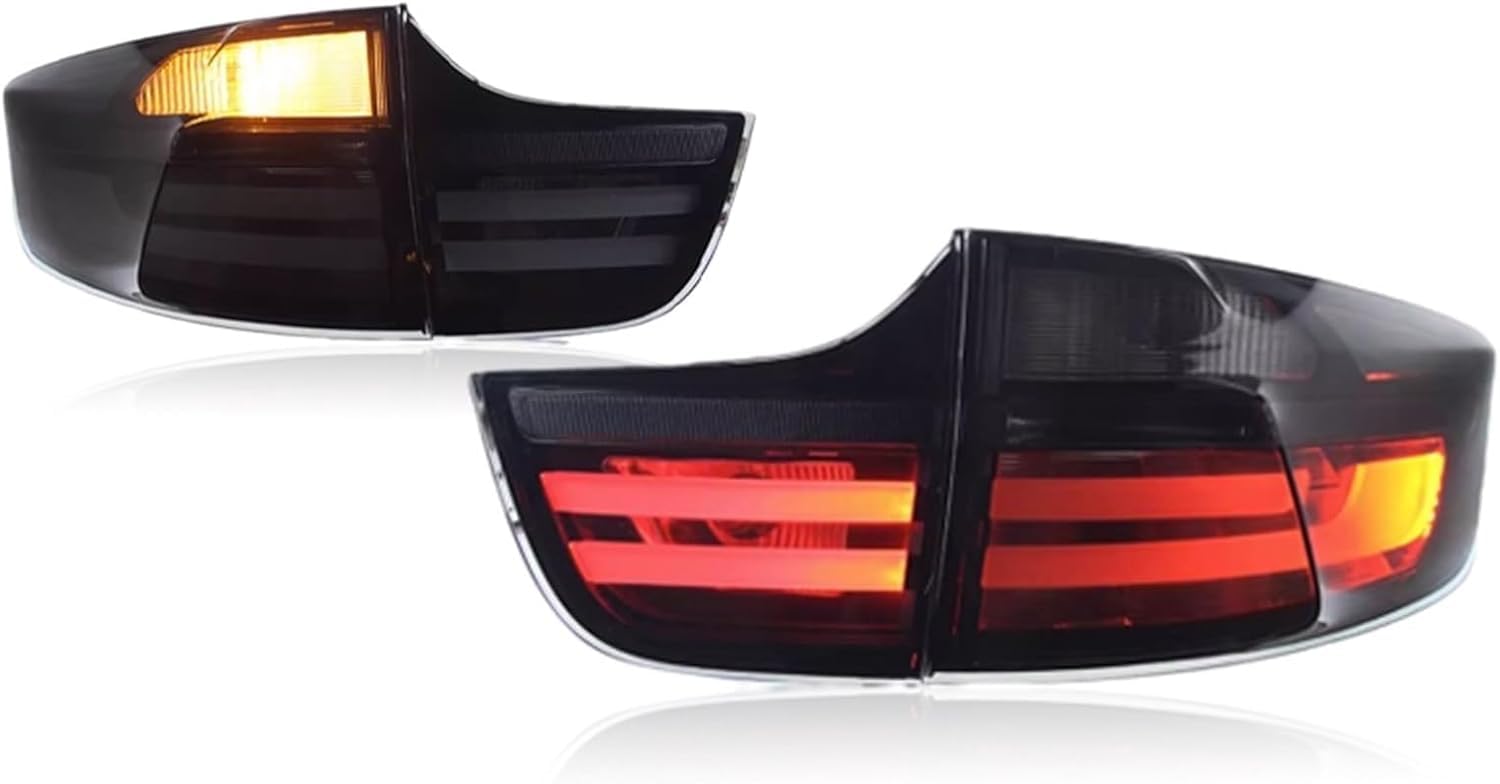 Autorücklichter für BMW X6 E71 2008-2014, sodass der häufige Austausch der Rücklichter entfällt,Smoked black A Pair von ZHXYBF66