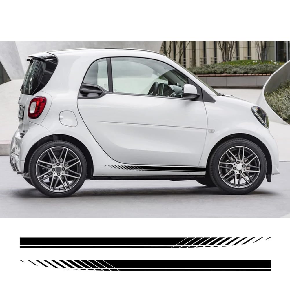 2 STÜCKE Auto Tür Seitenaufkleber, für Mercedes Benz Smart, fortwo EQ Cabrio, forfour Preis W453 W451 Auto Zubehör Vinyl Film Aufkleber von ZHYIHOUSA