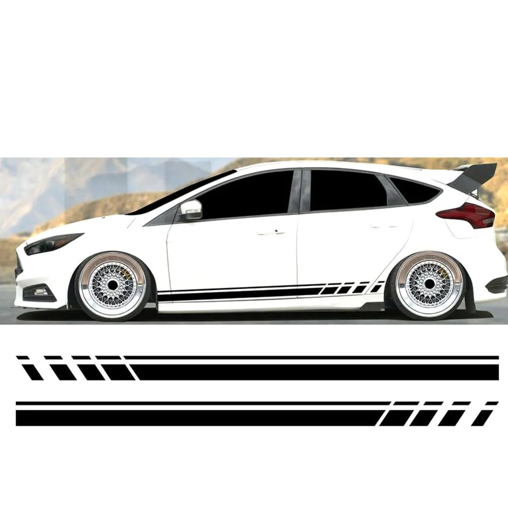 Seitenstreifen Aufkleber Grafik Aufkleber, für Ford Focus Fiesta ST RS Mk3 MK2 Turbo tu-88683 von ZHYIHOUSA