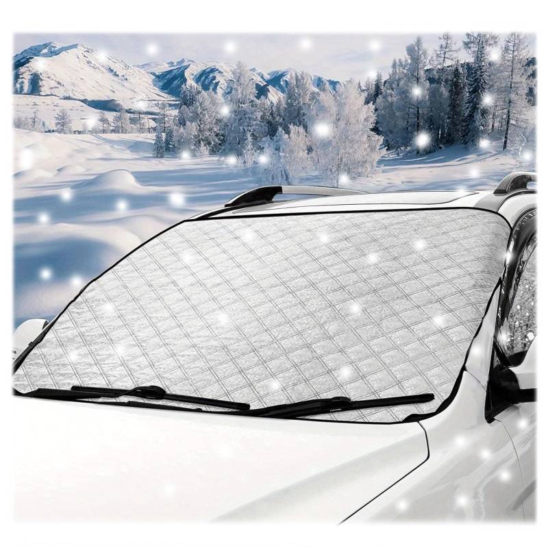 ZHYUAN Auto Windschutzscheibenabdeckung,140*95CM Faltbare Windschutzscheibenabdeckung,Frontscheibenabdeckung Auto Winter,Autoscheibenabdeckung Sommer,für die Windschutzscheibe gegen Sonne,Frost,Schnee von ZHYUAN