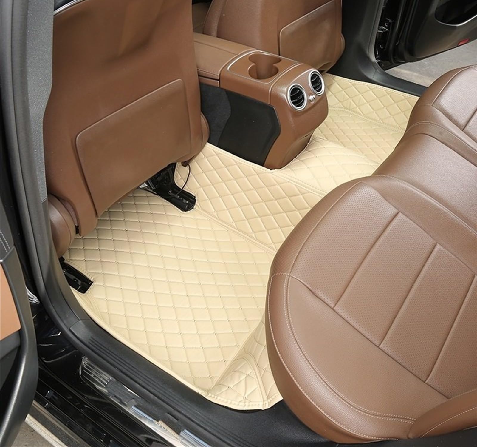 Auto Fußmatten Set Kompatibel Mit Kia Für Sorento 2015 2016 2017 Benutzerdefinierte PU-Auto-Fußmatten Innenteppiche Fußpolster 1 Stück(Rear Mat-09) von ZHjLut