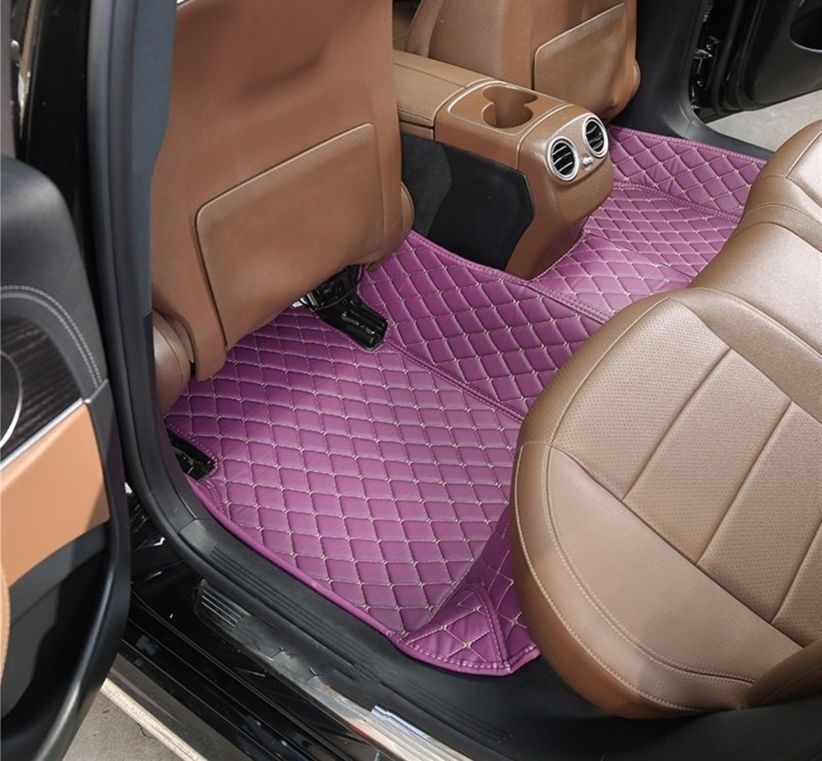 Auto Fußmatten Set Kompatibel mit Civic 2016 2017 2018 2019 2020 2021 benutzerdefinierte PU-Auto-Fußmatten Innenteppiche Fußpolster 1 Stück(Rear Mat-10) von ZHjLut