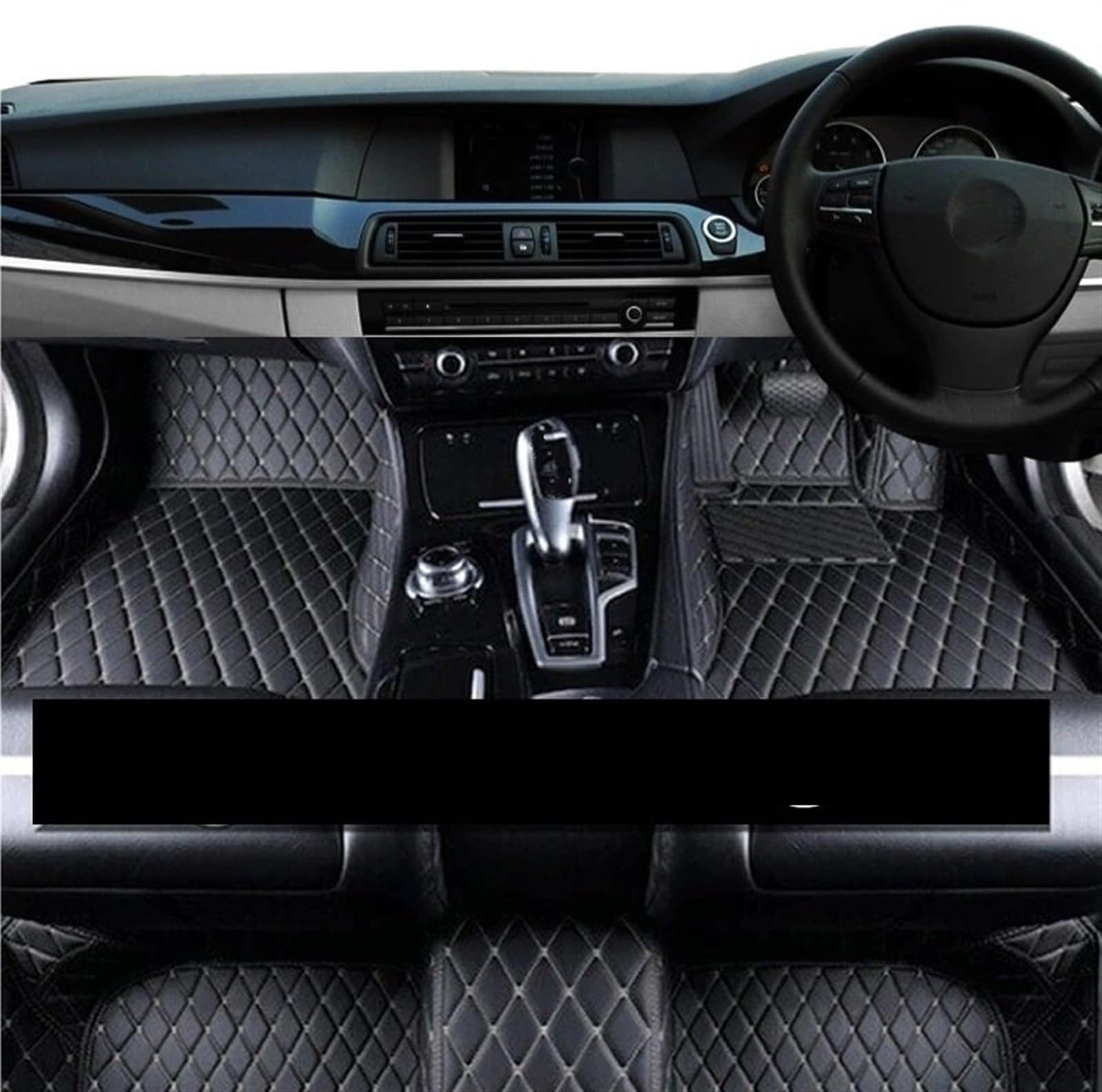 Auto Fußmatten Set Kompatibel mit Mazda für CX-3 CX3 DK 2016~2022 Auto-Fußmatten rutschfeste Unterlage wasserdichte Unterlagen Teppiche PU-Bodenmatte(RHD Black Beige) von ZHjLut