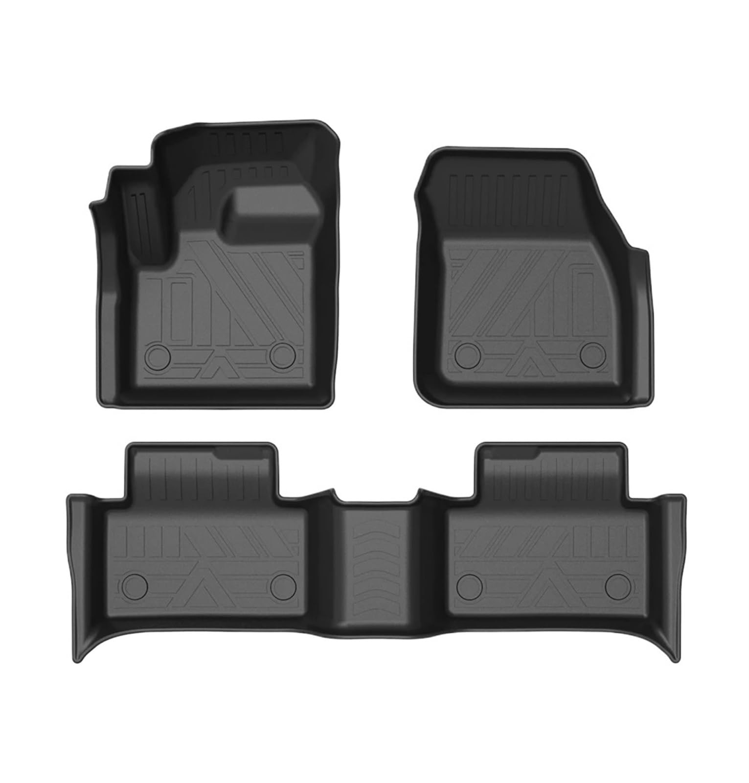 Auto Fußmatten Set Kompatibel mit Range für Rover für Evoque L551 2019-2023 LHD-Auto-Fußmatten Allwetter-TPE-Fußpolsterablage Zubehör von ZHjLut