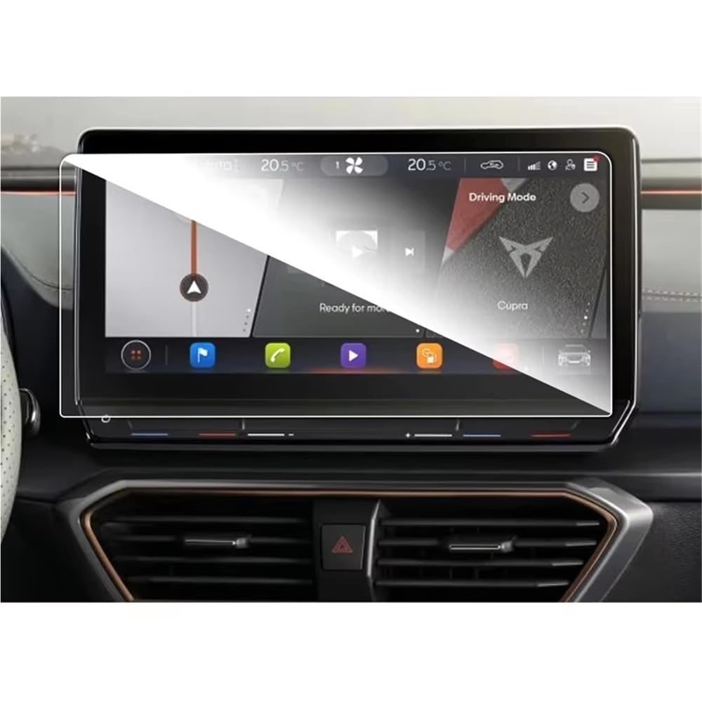 Kompatibel mit C&upra für Formentor 2020 2021 LCD 12 Zoll Auto GPS Navigationsfolie Bildschirm PET Schutzfolie Anti-Kratz-Folie Auto Navigation Schutzfolie von ZHjLut