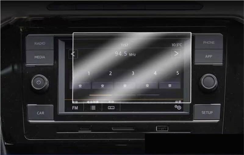 Kompatibel mit VW für T-roc 2018 2019 2020 Displayschutzfolie aus gehärtetem Glas für die Autonavigation LCD-Displayschutzfolie Armaturenbrett-Bedienfeldabdeckung Auto Navigation Schutzfolie(6.5 inch) von ZHjLut