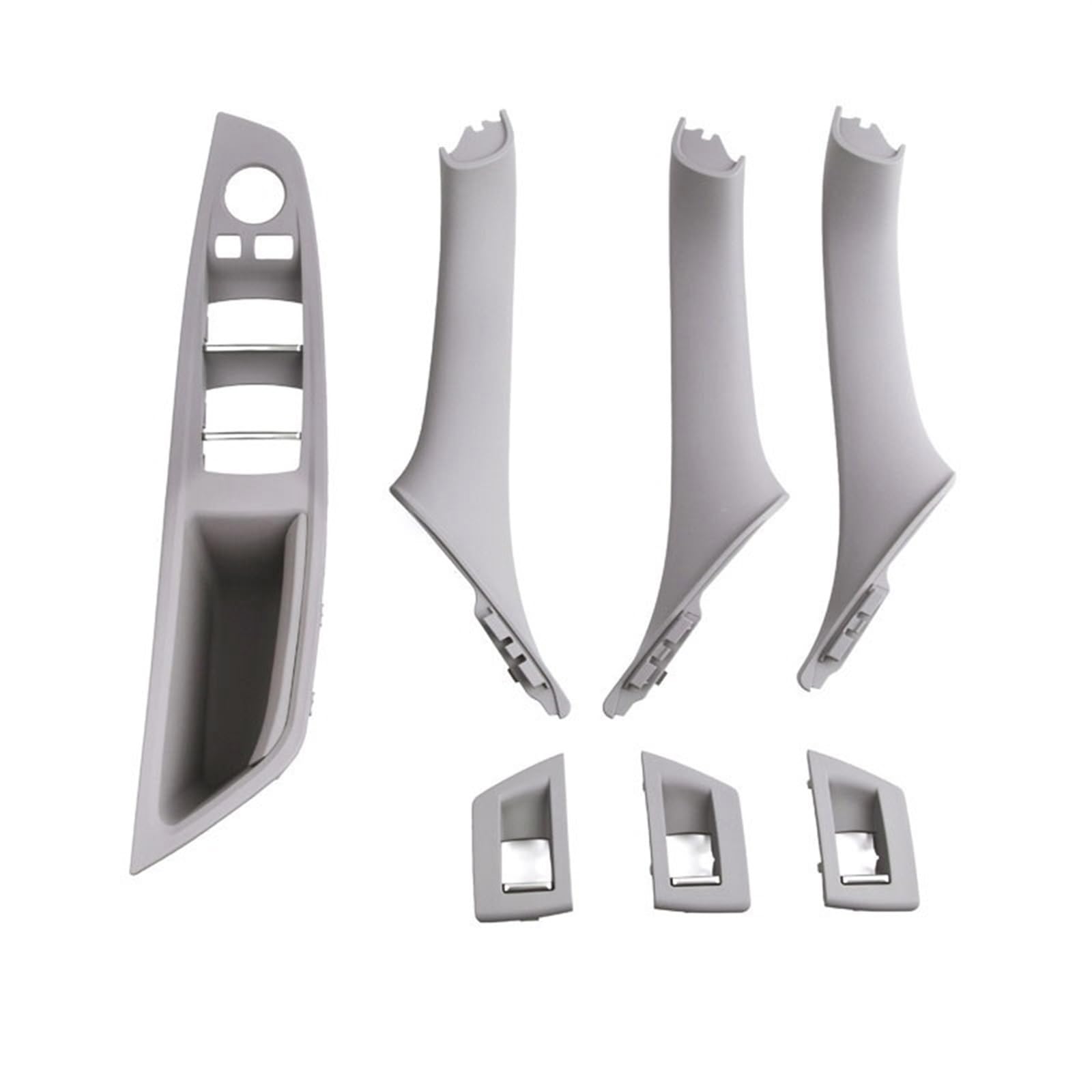 ZHjLut Auto Innentürgriffe Kompatibel mit 5er-Serie F10 F11 F18 520i 523i 525i 528i 535i 2010–2017 Innentür-Armlehne Fensterschalter Zuggriff-Set(Gray LHD 7PCS) von ZHjLut