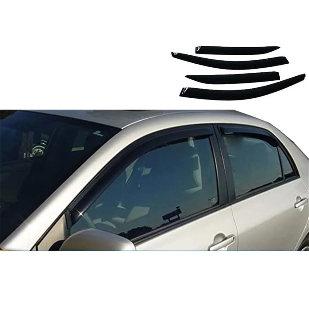 ZHjLut Autofenster Windabweiser Kompatibel Mit Toyota Für Corolla 2001 2002 2003 2004 2005 2006 Seitenfenster Visier Regen Sonnenschutz Deflektoren von ZHjLut