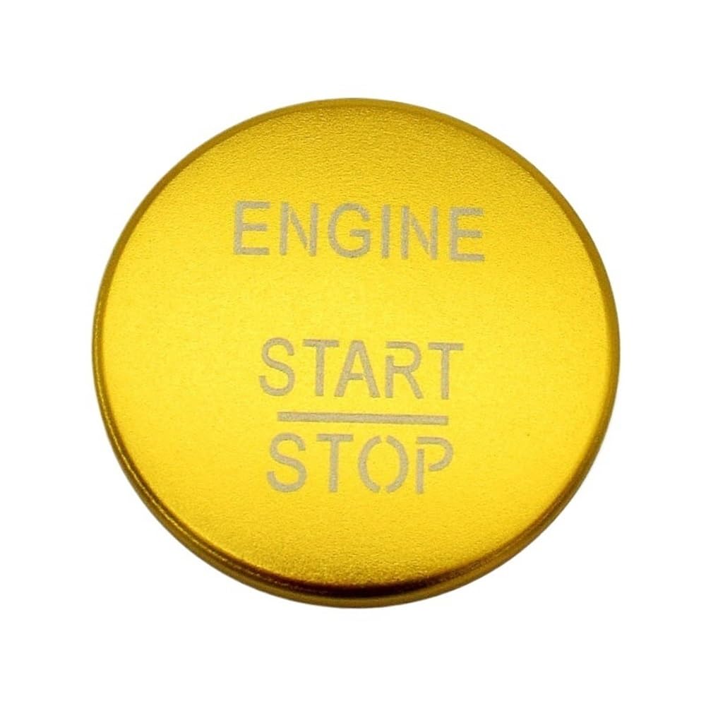 ZHjLut Kompatibel Mit Benz Für Für AMG Für A B C GLC GLA CLA GL Klasse W176 W246 W205 X253 X156 C117 Motor Start Stop Schlüsselanhänger Autoaufkleber(Button Cover Yellow) von ZHjLut