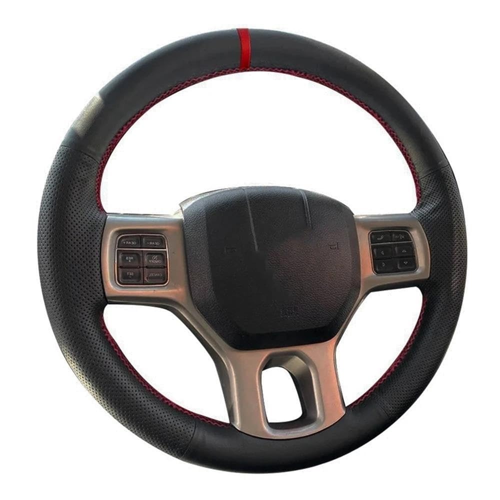 ZHjLut Kompatibel Mit Dodge Für RAM 1500 2012–2019 2020 2021 2022 2023 Für RAM 2500 3500 5500 Auto-Lenkradabdeckung PU(3 Colors Thread) von ZHjLut