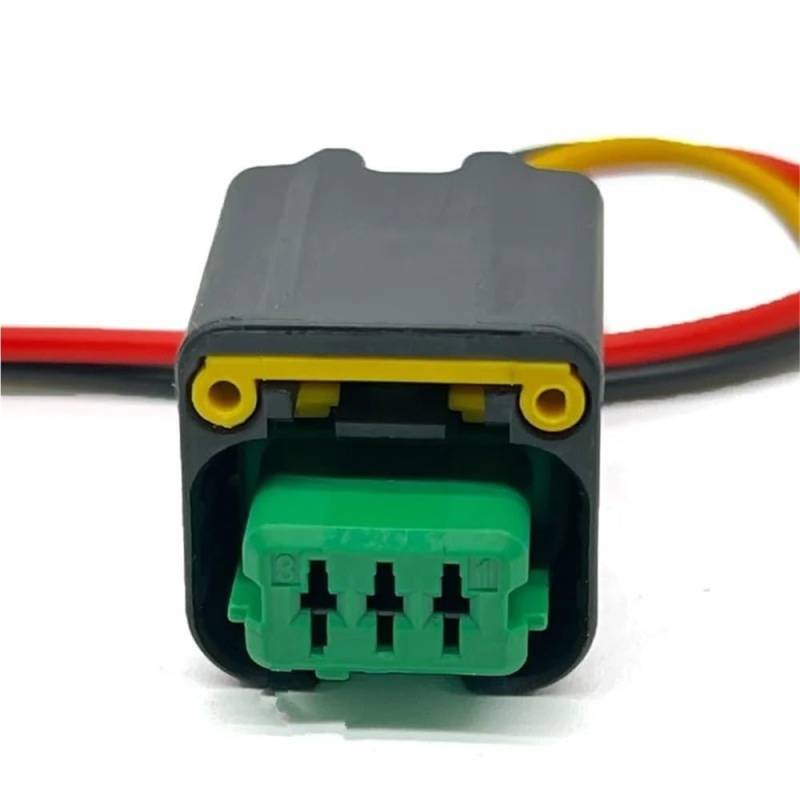 ZHjLut Kompatibel Mit Peugeot 3-poligem Kurbelwellensensor-Stecker Kabelbaum Wasserdichter Elektronischer Anschluss 1801179-1 1801179-2 1801179(Green) von ZHjLut