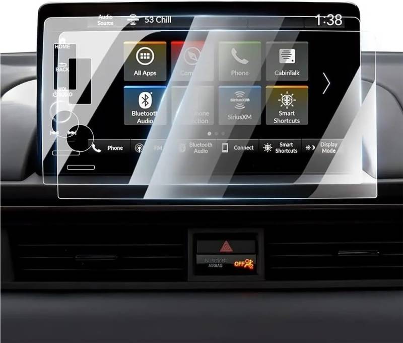 ZHjLut Kompatibel mit Acura für Integra 2023 2024 2025 9-Zoll-Displayschutzfolie für das Navigationszentrum im Auto aus gehärtetem Glas Auto Navigation Schutzfolie(Left Hand Drive) von ZHjLut