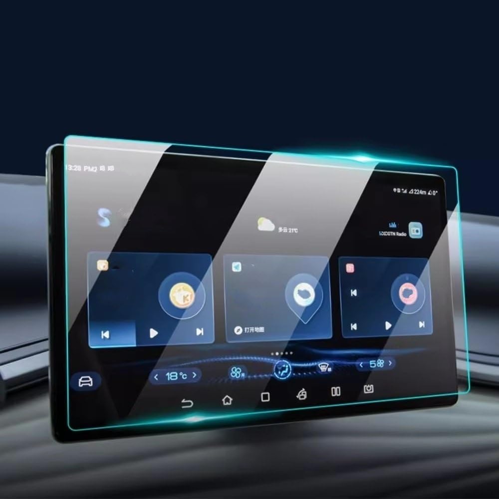 ZHjLut Kompatibel mit BYD für Dolphin für ATTO 3 Infotainment Displayschutzfolie aus gehärtetem Glas Auto Navigation Schutzfolie von ZHjLut