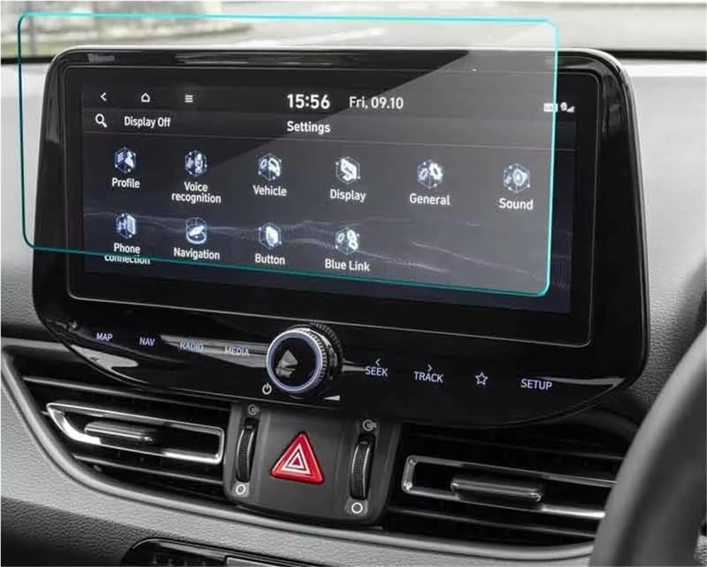 ZHjLut Kompatibel mit Hyundai für i30 für PD für FL 2020 2021 10,25 Zoll Auto-GPS-Navigationsbildschirm, gehärtetes Glas, Stahlschutzfolie Auto Navigation Schutzfolie von ZHjLut