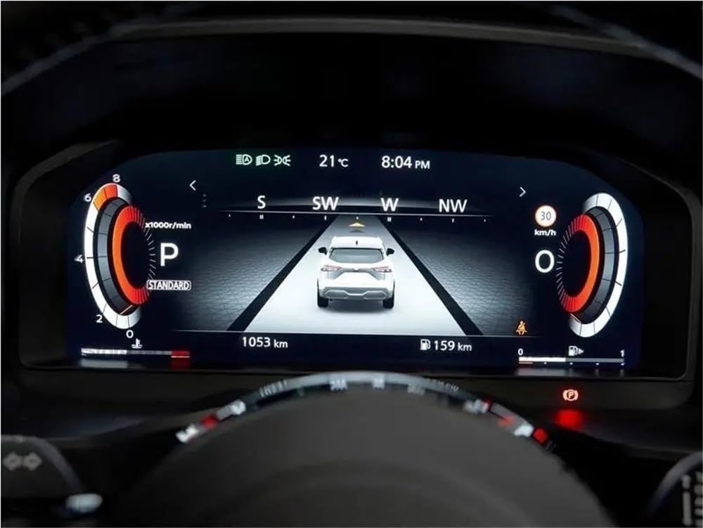 ZHjLut Kompatibel mit Nissan für Juke N-Sport 2024 12,3 Zoll Autoschutz aus gehärtetem Glas Auto-GPS-Navigation Radio Instrumenten-Displayschutz Auto Navigation Schutzfolie(for Instrument) von ZHjLut