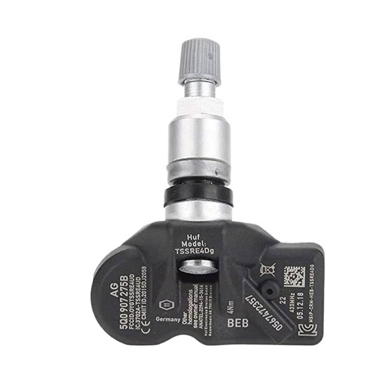 ZHjLut TPMS-Sensor Kompatibel mit A5 2007 2008 2009 2010 2011 2012 2013 2014 2015 für A6 2018-2025 REIFENDRUCKÜBERWACHUNG TPMS 5Q0907275B(1PCS) von ZHjLut