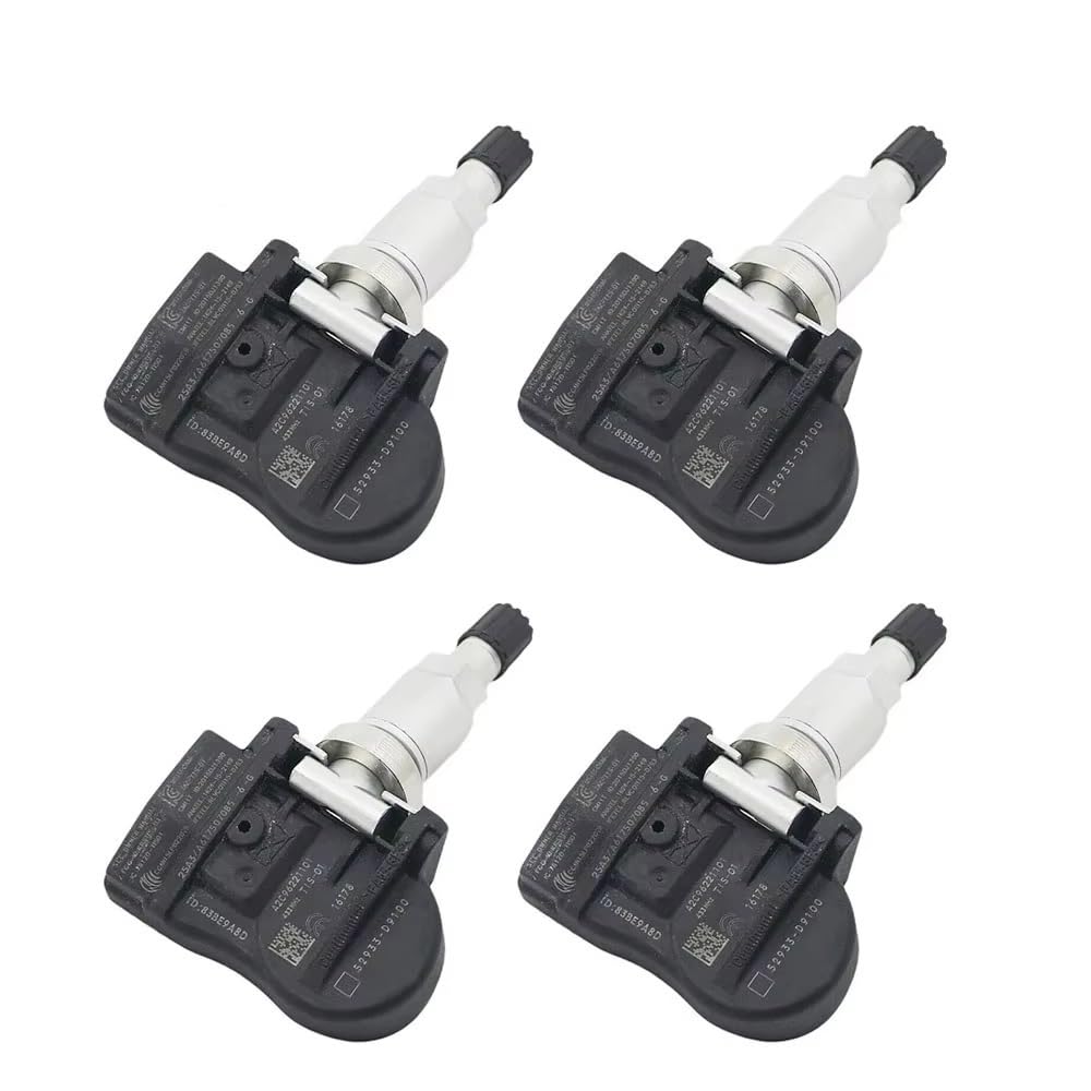 ZHjLut TPMS-Sensor Kompatibel mit KIA für Cadenza 2017 2018 für NIRO 2017 2018 2019 Reifendrucksensor TPMS 52933D9100 52933-D9100(4 PCS) von ZHjLut