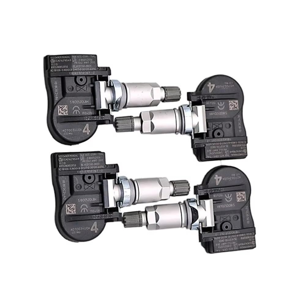 ZHjLut TPMS-Sensor Kompatibel mit Opel für Movano 2010 2011 2012 213 2014 für Movano für Combi 2010 Reifendrucksensor TPMS 407003VU0A 40700-3VU0A(4 PCS) von ZHjLut