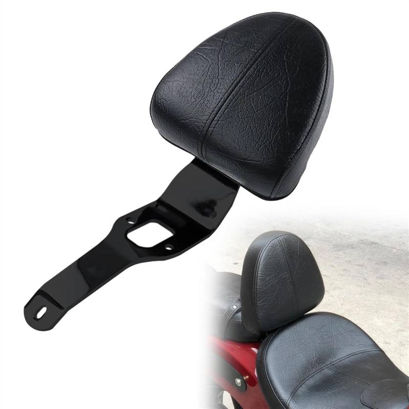 Motorrad Fahrer Rückenlehne Reiter Sissy Bar Sitz Rückenlehne Hinten Kissen Für Indian Scout 2015 2016 2017 2018 2019 2020 2021 2022 2023 2024(Color:A Black Bracket) von ZIAYI