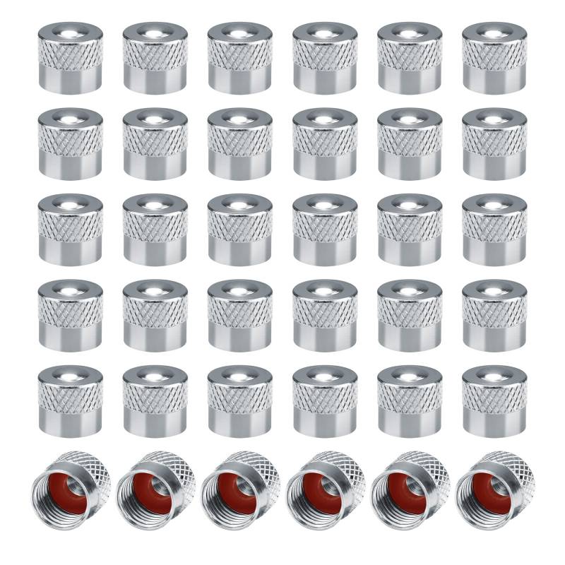ZIJANG 36 Stück Ventilkappen Auto, Ventilkappen aus Kupfer, Ventilkappen Fahrrad, Geeignet für Autos, Motorräder, Anhänger, Wohnmobile und Fahrräder von ZIJANG