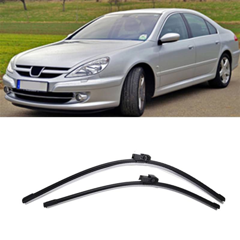 26"+22" Auto Scheibenwischer Vorne, für Peugeot 607 2002-2011 Set Wischer Wischblätter Vorne Frontscheibe Scheibenwischer Auto Accessoire von ZILOOK