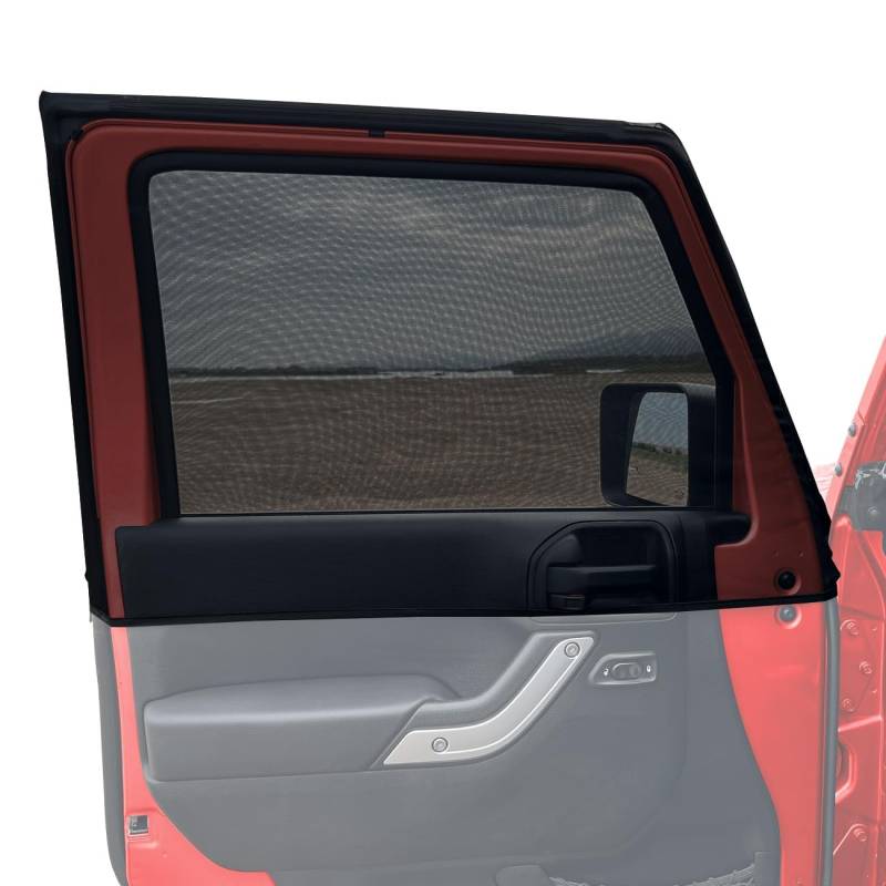 Sonnenschutz für Autofenster, Autofenstergitter für Camping, Fensterblenden fürs Auto, Autovorhänge für Jeep Wrangler TJ JK JKU JL JLU Gladiator JT, UV-Schutz, atmungsaktiv, Frontfenster (2er-Pack) von ZIMER