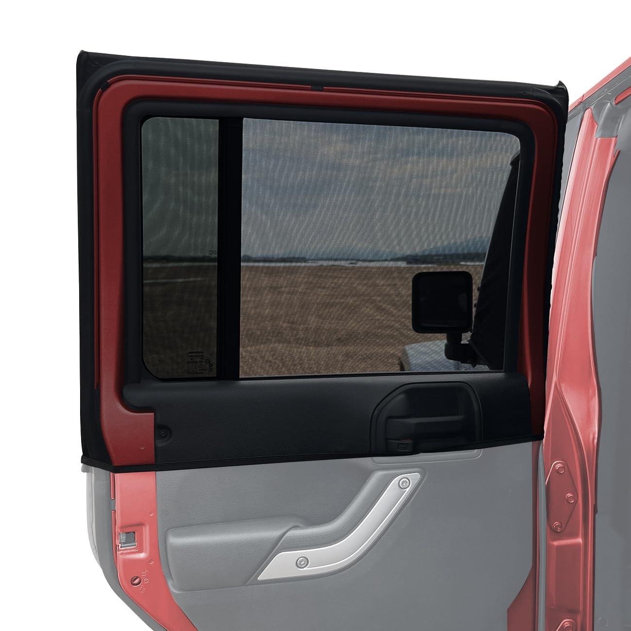 Sonnenschutz für Autofenster, Autofenstergitter für Camping, Fensterblenden fürs Auto, Autovorhänge für Jeep Wrangler TJ JK JKU JL JLU Gladiator JT, UV-Schutz, atmungsaktiv, Heckscheibe (2er-Pack) von ZIMER