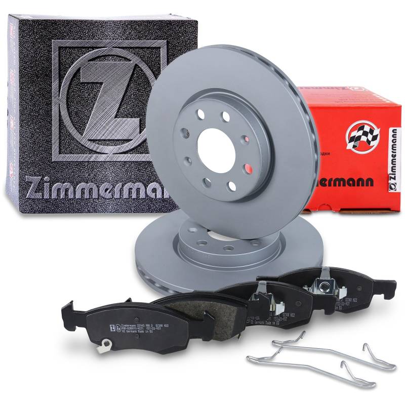 ZIMMERMANN Bremsenset Vorderachse inkl. Bremsscheiben Coat Z vorne Ø 257 mm innenbelüftet und Bremsbeläge vorne Kompatibel mit OPEL CORSA E (X15), CORSA E Kasten/Schrägheck (X15) von ZIMMERMANN