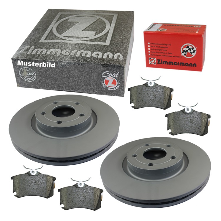 Zimmermann Bremsscheiben + Bremsbel?ge vorne 288 mm Audi Seat Skoda VW von ZIMMERMANN