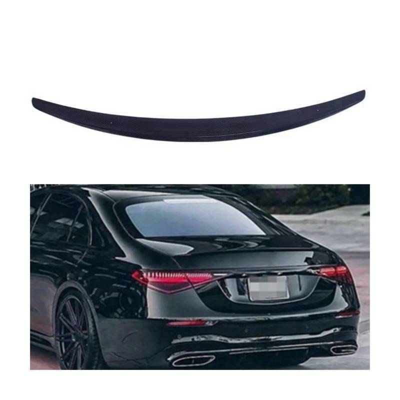 Auto-Heckspoiler Auto Carbon Faser AMG Stil Schwanz Flügel Hinten Dach Lip Spoiler Kit Für Mercedes Für Benz S Klasse W223 S480 S500 S680 2021+ Heckflügel der Heckklappe (Color : Carbon Fiber) von ZINSAN