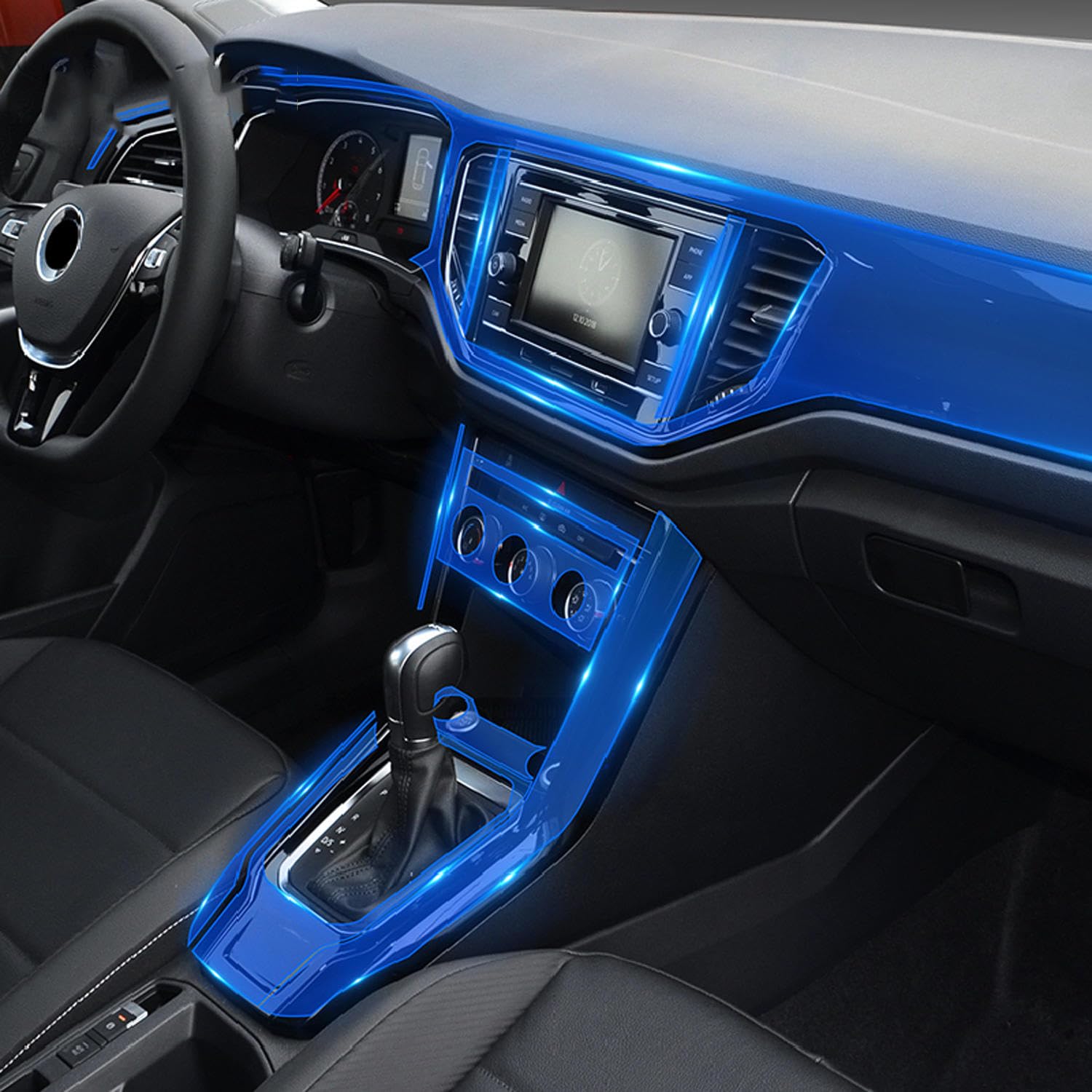 ZIRIA Auto-Innenraum-Zentralkonsolen-Gang-Armaturenbrett-Navigationsbildschirm-Schutzfolie, für VW T-ROC 2019–2023 Zubehör von ZIRIA