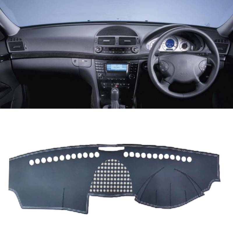 ZIRIA Leder-Armaturenbrett-Abdeckung, Armaturenbrett-Matten-Teppich, für Mercedes-Benz E-Klasse (W211) E220 E200 E300 2003–2008 von ZIRIA