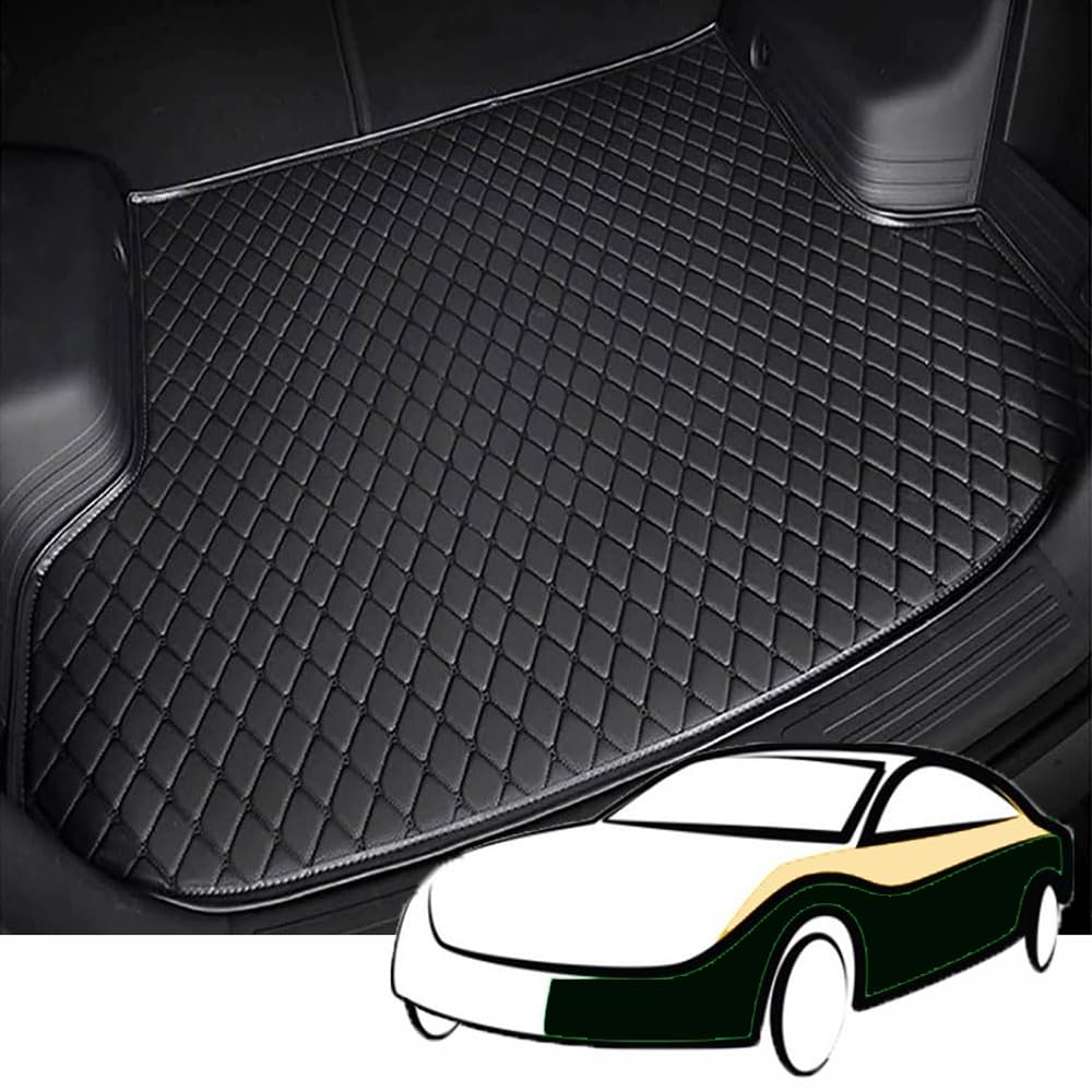 Auto Kofferraummatten Kofferraumwanne für Mercedes Benz Mercedes-EQ EQB SUV EQB 250 / EQB 300/ EQB 350 4MATIC SUV Leder Kofferraum Schutzmatte Custom Trunk Mat ZubehöR,Blackstyle von ZIROXI