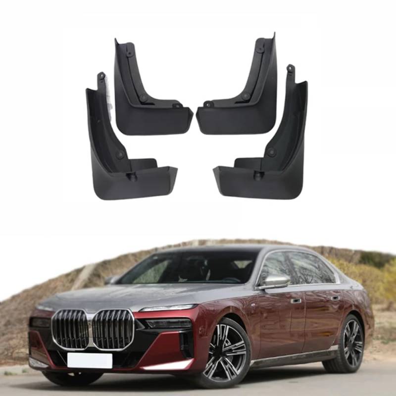 Auto Spritzschutz Schmutzfänger für BMW 7 Series 2023 2024 Vordere Hintere Kotflügel Mud Guard Flaps Blende Set Styling Zubehör,Bstyle von ZIROXI