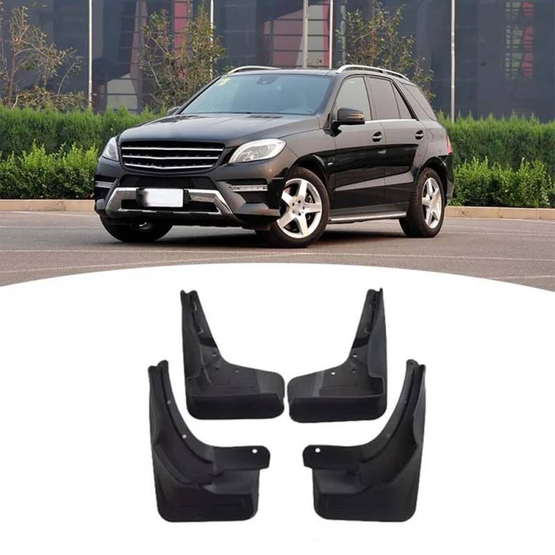 Auto Spritzschutz Schmutzfänger für Mercedes Benz ML M-Class W166 2012-2017 Vordere Hintere Kotflügel Mud Guard Flaps Blende Set Styling Zubehör von ZIROXI