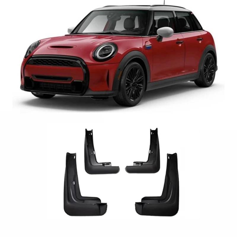 Auto Spritzschutz Schmutzfänger für Mini Cooper 2022 2023 2024 Vordere Hintere Kotflügel Mud Guard Flaps Blende Set Styling Zubehör von ZIROXI