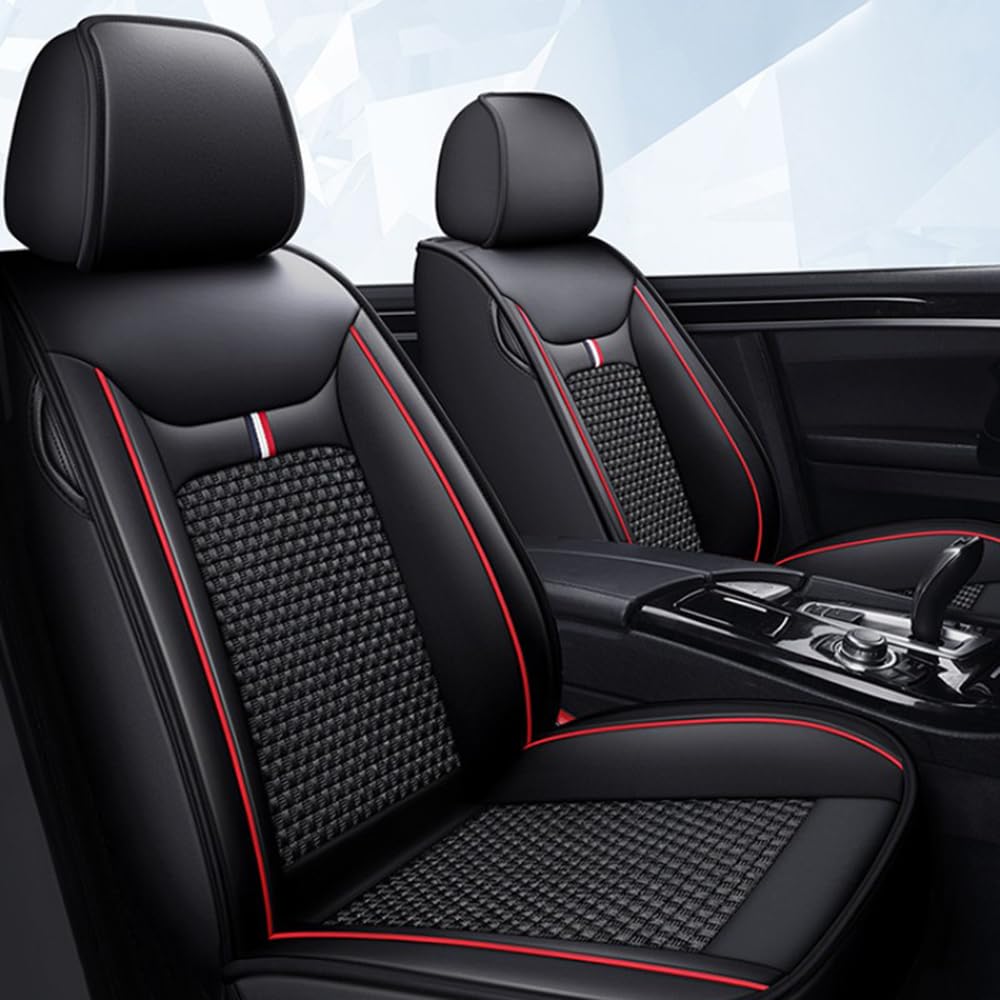 ZIROXI Auto Sitzbezügesets für Jeep Avenger 2022 2023 2024 Car Custom Seat Cover Sets Sitzkissen Auflagen Zubehör Innenraum,BlackRed-A von ZIROXI