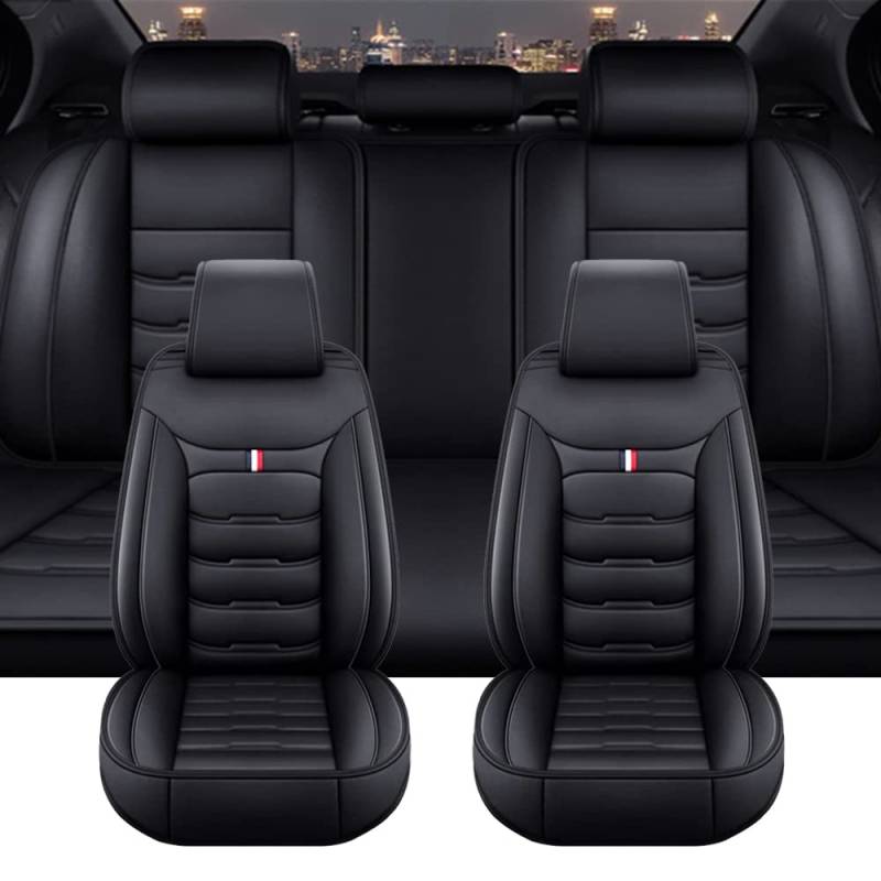 ZIROXI Auto Sitzbezügesets für Toyota Hilux 2009-2018 2019 2020 2021 2022 2023 Car Custom Seat Cover Sets Sitzkissen Auflagen Zubehör Innenraum,Blackstyle von ZIROXI