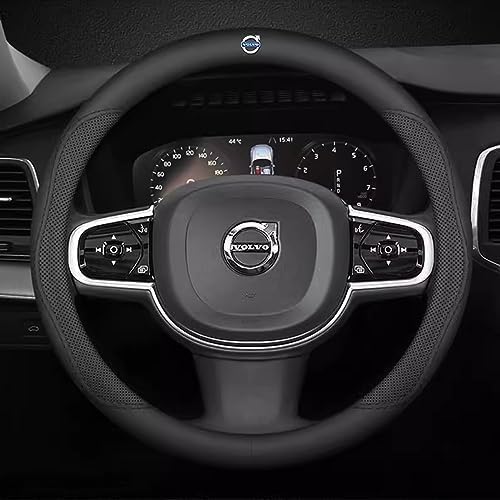 Auto Lenkradbezug für Volvo XC60, Lenkradschoner Anti Rutsch Atmungsaktiv Kratzfeste Abriebfeste Lenkradschutz Lenkradschutzhülle Auto Innere Zubehör,A von ZIRTUS