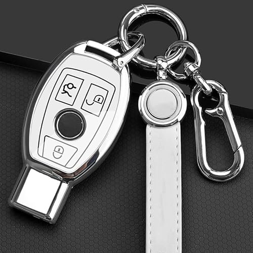 Autoschlüssel Hülle für Mercedes Benz e300l gle350 a200l 2024 c260l 2023 glc glb220, Autoschlüssel Gehäuse Verschleißfest Auto Schlüssel Schutzhülle Schlüsselcover Auto Schlüssel Shell, E von ZIRTUS