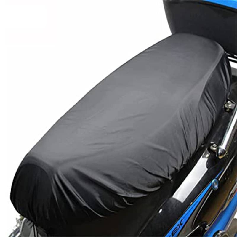 ZIYUEZIKUN Sitzbankabdeckung,Motorrad Sitzbankbezug Oxfordtuch + PU Tuch, Motorrad Roller Moped Sitzbezug Sitz Motorradbezug Leichte Sitzbezug Outdoor Wasserdicht Regen Staub UV Schutz (L, Black) von ZIYUEZIKUN