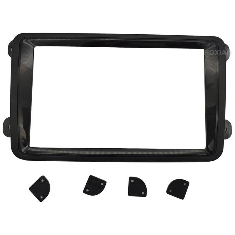 2-Din-Autoradio, 7 Zoll, Blendenrahmen, passend for Volkswagen VW Touran Caddy SEAT Skoda Fabia Octavia Golf CD DVD Dash Audio Innenverkleidung Autoradio Radioblende Doppel,Autoradio-Rahmen von ZIxmix