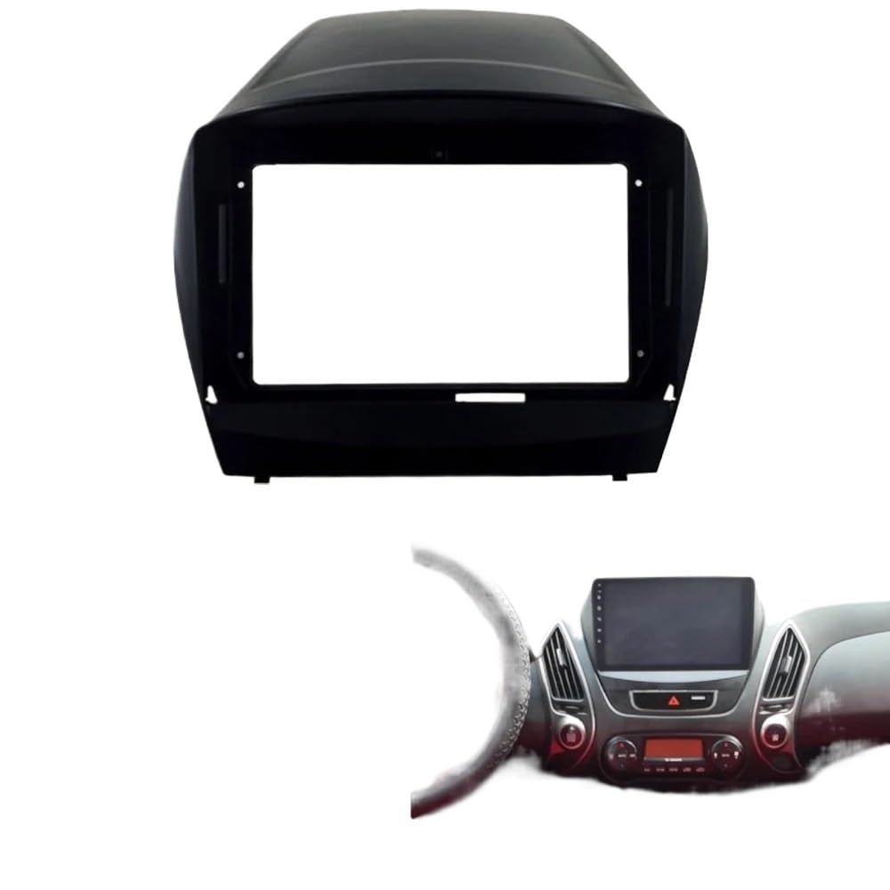 9-Zoll-2-DIN-Autoradio-Rahmen/passend for HYUNDAI TUCSON IX35 2010–15 DVD-MP5-Player-Installationspanel Surround-Dash-Trim-Kit Audio Autoradio Radioblende Doppel,Autoradio-Rahmen(9 inch frame) von ZIxmix