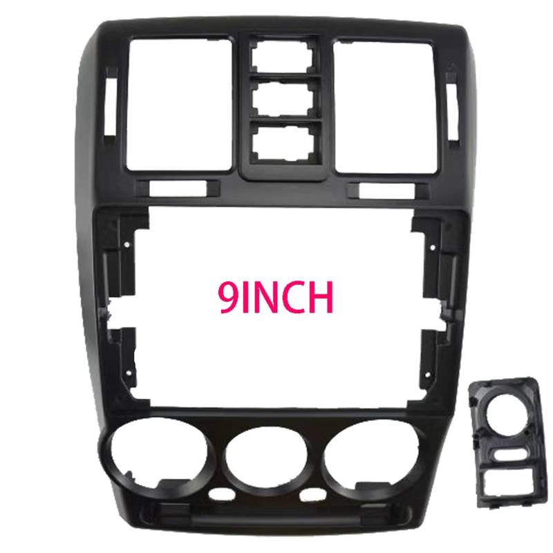 9 Zoll 2 Din Auto Audio Rahmen GPS Navigation Fascia Panel Auto DVD Kunststoffrahmen Fascia/Passend for 2004-2006 Hyundai Getz Autoradio Radioblende Doppel,Autoradio-Rahmen von ZIxmix