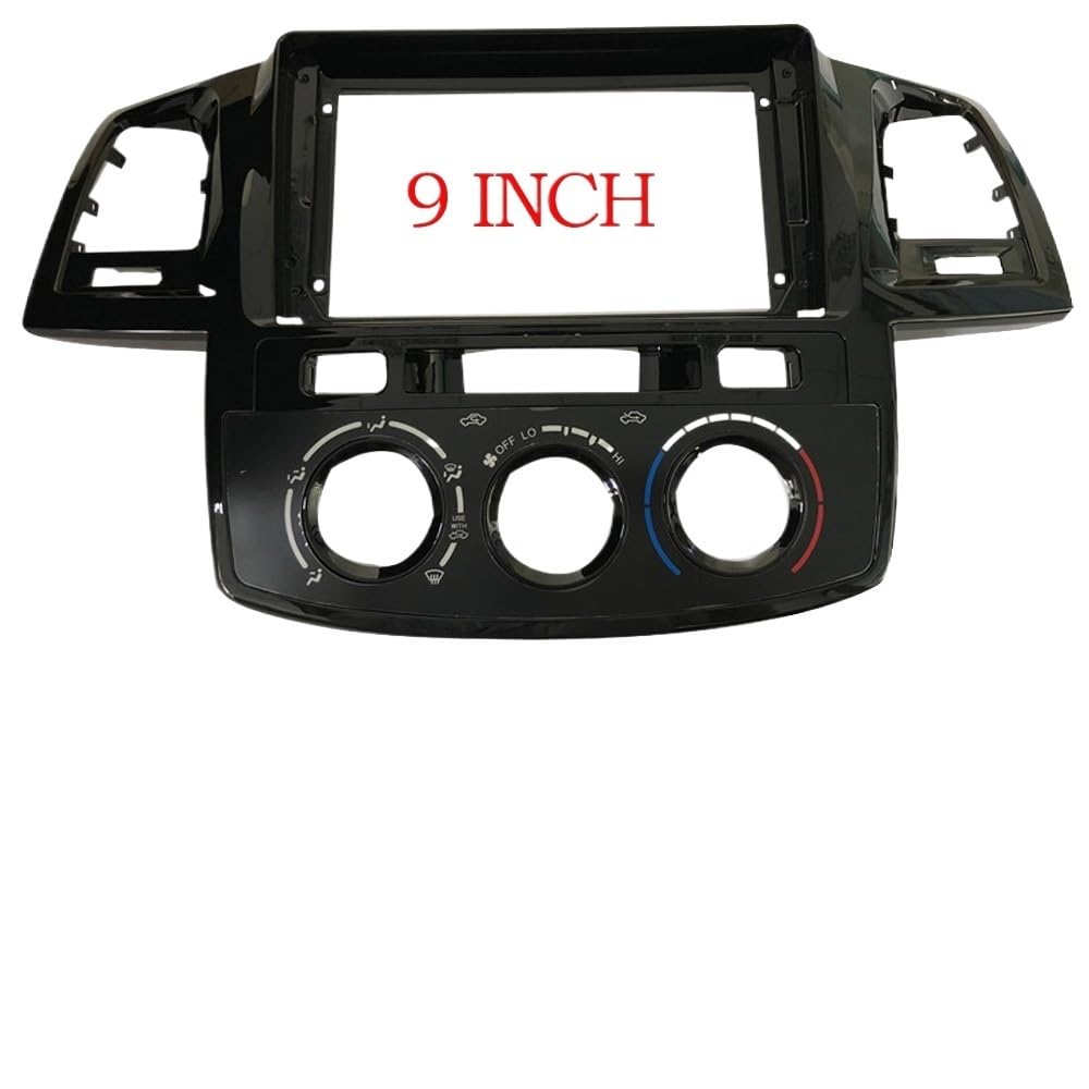 9-Zoll-Autoblende/passend for Toyota Fortuner Hilux 2005–2014, Doppel-Din-Blende, Armaturenbrett, Stereo, Auto-DVD-Rahmen, In-Dash-Kits Autoradio Radioblende Doppel,Autoradio-Rahmen(Frame-2007-14 MT von ZIxmix