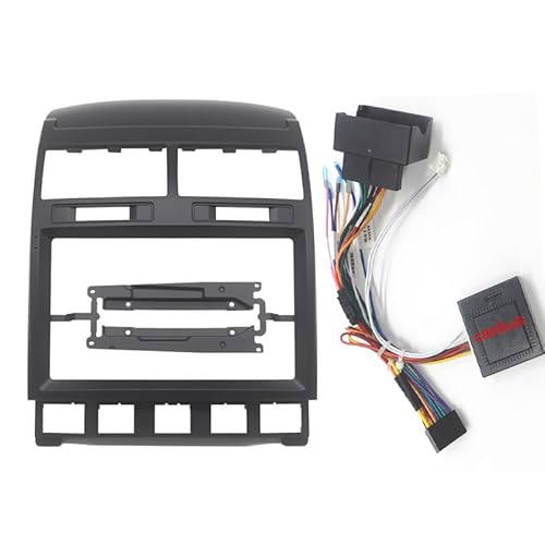 9-Zoll-Autoradio-Blende/Passend for Volkswagen Touareg 2002-2010 Auto-Stereo-Audio-Player DVD-Panel Dash Kit Rahmen Blende Frontplatte Autoradio Radioblende Doppel,Autoradio-Rahmen(Fascia cable canb von ZIxmix