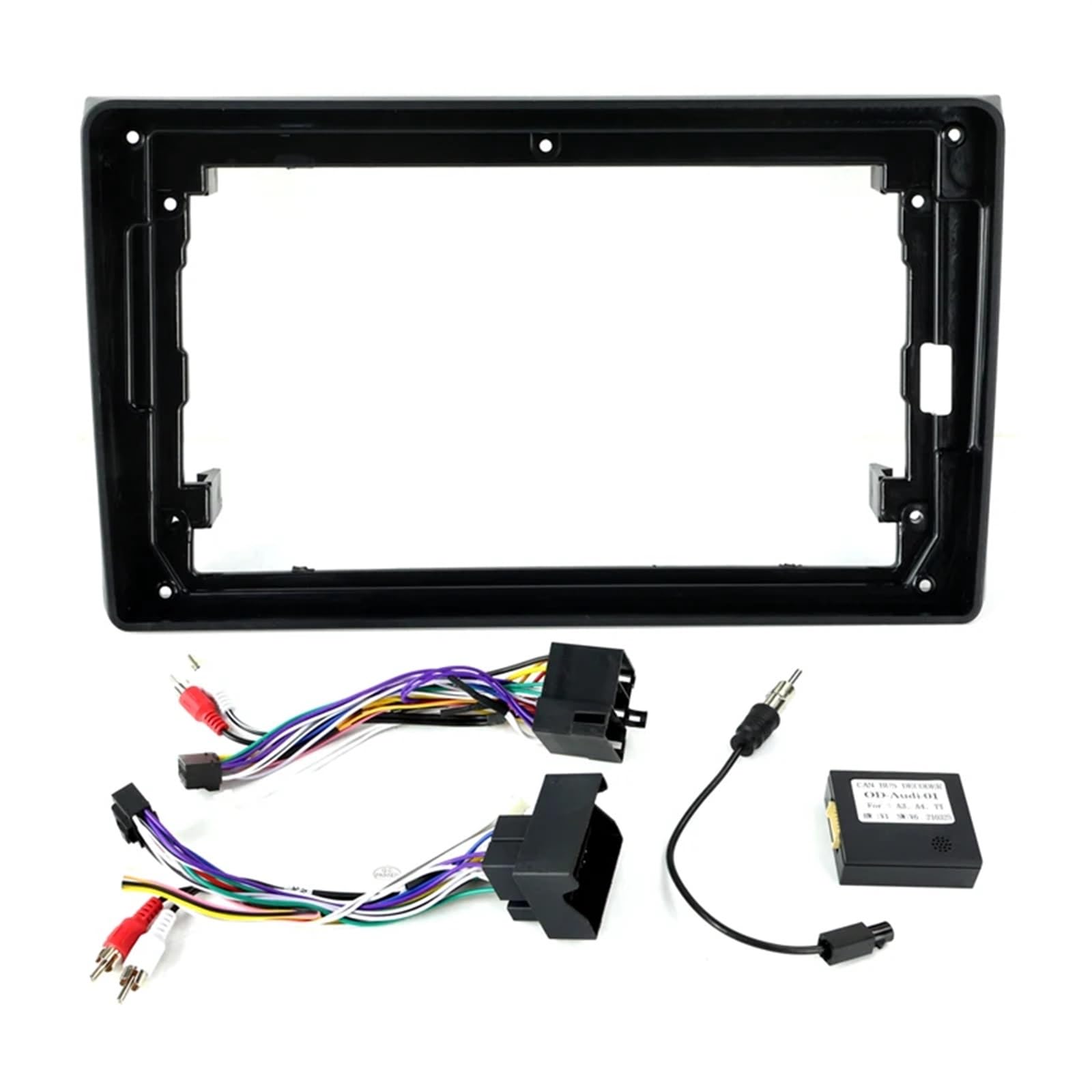 9-Zoll-Gesichtsrahmen/Passend for Audi A4 S4 RS4 8E 8F B9 B7 2 Din Autoradio GPS Stereo Center Control Dashboard Fascia Stereo Panel Dash Kit Autoradio Radioblende Doppel,Autoradio-Rahmen von ZIxmix