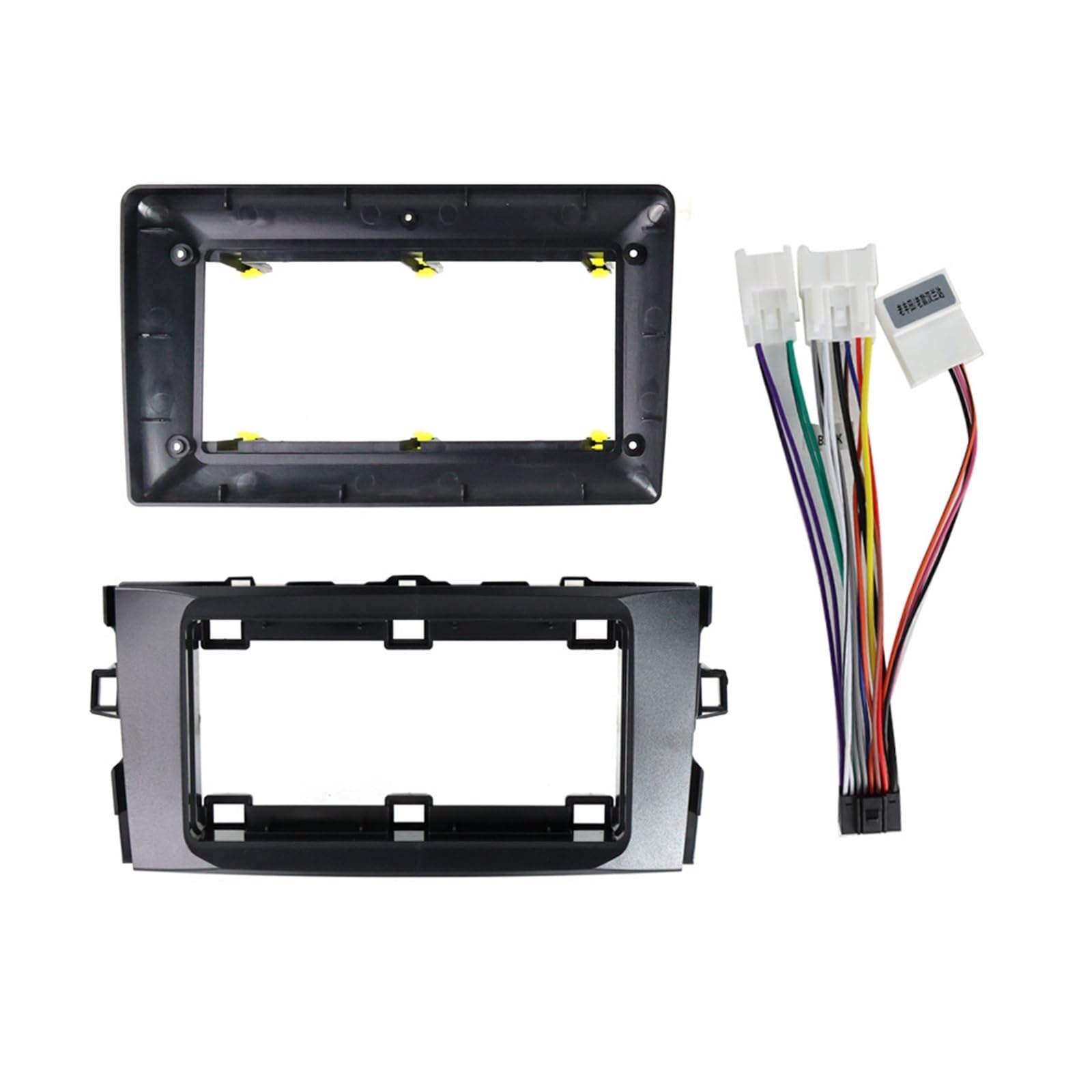 Adapter Android Stereo Head Unit Radio Audio Dash Fitting Panel Kit mit Kabel/Passend for Toyota Auris E150 9 Zoll Auto Rahmen Fascia Autoradio Radioblende Doppel,Autoradio-Rahmen von ZIxmix